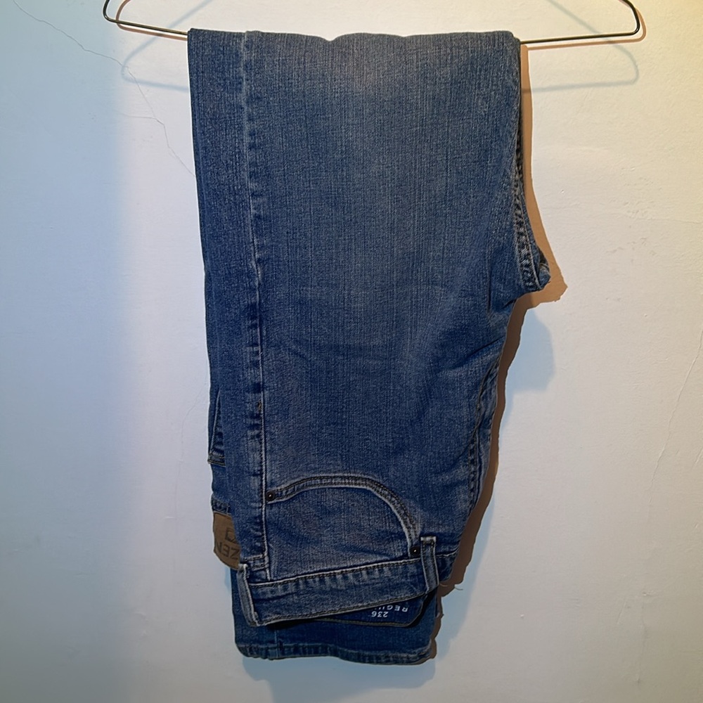 Men's Levi Denizen Blue Jeans - Regular Fit - size W34 x L32